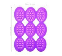 POPETPOP 9-Cavity Silicone Soap Mold for Massage Bars Oval Shape Handmade Soap Making Mold Non-Toxic Silicone for DIY Shampoo Bars and Craft Kits