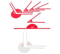POPETPOP 9pcs Geometry Angle Measurement Tool Set with Red and White Protractors 30°-270°, Indoor Angle Ruler for Classroom, Student Learning, and Technical Drawing