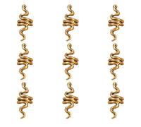 POPETPOP 9pcs Zinc Alloy Snake Shape Dreadlocks Ring Braids Accessories for Ladies and Sisters, No Tools Required, Hair Accessory for Wedding Prom or Party