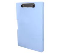 POPETPOP A4 Document Organizer Folder File Box with Clipboard, Lake Blue Side-Opening Certificate Storage Box for Office and School, Plastic File Holder for Document and Business Card