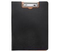 POPETPOP A4 Pu Leather Nursing Foldable Clipboard with Storage Pocket, Lightweight Medical Clipboard Binder for Nurses and Doctors, Black Office Document Folder