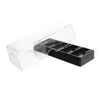 POPETPOP Acrylic Poker Chip Box Black Easy Storage and Organizing Features, Sturdy Poker Chip Holder Suitable for Home and Club Use