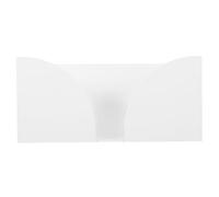 POPETPOP Acrylic Tissue Box Holder V-Shaped Opening, White Desktop Paper Towel Dispenser for Kitchen, Bathroom and Restaurant Countertop Storage Organizer