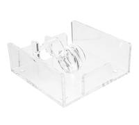 POPETPOP Acrylic Tissue Holder Paper Napkin Stand Flat Style Simple Design Sturdy Practical Kitchen Napkin Rack Convenient Access for Dining Tables and Hotels