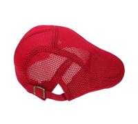 POPETPOP Adjustable Breathable Mesh Chef Hat for Men and Women in Hotels and Restaurants, Reusable Polyester Cooking Cap with Simple and Stylish Design for Waitstaff and Chefs Dark Red