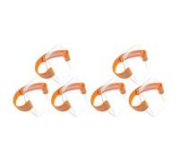 POPETPOP Adjustable Elastic Armband Id Card Holder High Visibility Work Pass and Name Tag Badge Holder 6pcs with PVC Sleeve, Horizontal Arm Design in Orange