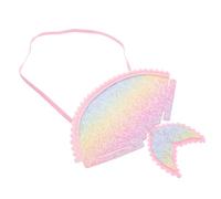 POPETPOP Adjustable Mermaid Birthday Crown Hat with Elastic Band for Comfortable First Birthday Party Cap Under the Sea Theme Celebration Accessory Secure Fit for Photoshoots and Showers