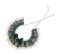 POPETPOP Adjustable Puppy Neck Ornament Collar Made of Cotton and Polyester, Lightweight Pet Dress Accessory for Daily Life and Photo Shoot, Suitable for Kittens and Puppies Random Color