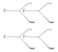 POPETPOP Adjustable Triangle Tile Clamp Grounding Bracket with Quick Installation and Wide Compatibility 4pcs Heavy-Duty Iron Material for Roof Lightning Rod Mount for Residential