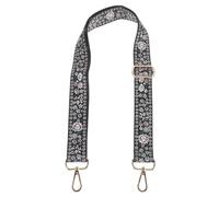 POPETPOP Adjustable Vintage Banjo Strap with Retro Pattern Musical Instrument Replacement Belt for Banjo Mandolin and Bags Comfortable Shoulder Support Stylish Accessory with Gold Metal