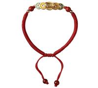 POPETPOP Adjustable Woven Red String Mythical Beast Bracelet for Women, Handmade Braided Rope Friendship Jewelry, 1pcs Fortune Charm Bracelet for Teen