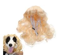 POPETPOP Adorable Dog Cat Wigs, Dog Costumes Funny Cosplay Wigs, Pet Supplies Dog Headwear for Party Festival Halloween Christmas Clothes Accessories