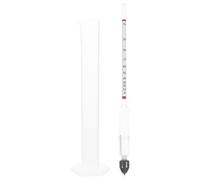 POPETPOP Alcohol Hydrometer Set Plastic Material with Measuring Cylinder for Liquor Testing, Easy to Store and Transport, Sturdy and Reliable Wine Alcoholmeter Proof Hydrometer
