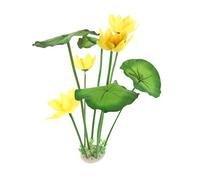 POPETPOP Aquarium Artificial Plants Realistic Fish Tank Landscaping Decoration Lifelike Lotus Flowers Plastic Aquarium Plants Fish Tank Decorative