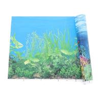 POPETPOP Aquarium Backdrop Fish Tank Decorative Picture Double-sided Decorative Sticker Easily Removed Thickened Decoration Paper 40.09x15.72x0.04in Underwater Scene for Aquariums