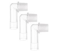 POPETPOP Aquarium Connectors Rain Connectors 3pcs 90 Degree Elbow Coupling Adapter Fittings PC Material Sturdy Mending and Extending for Fish Tank Hose Air Hose Joints for Aquarium