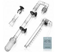 POPETPOP Aquarium Filters Intake Outlet Tube, Fish Tank Filter Tube Replacement Accessories with Strong Suction Cups for Canister, External