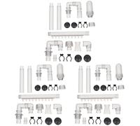 POPETPOP Aquarium Inflow Outflow Tube Fish Tank Filter Tube Water Accessory for Canister Filter Connections Smooth Bend Intake Outflow for Aquarium Water Flow 3 Sets