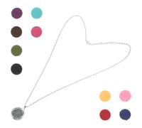 POPETPOP Aromatherapy Essential Oil Diffuser Necklace with Stainless Steel Pendant and Cotton Refill Pads, Efficient Fragrance Release, Hollow out Structure, Gift for Outdoor Adventures