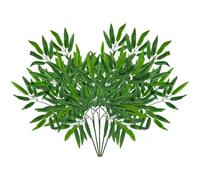 POPETPOP Artificial Bamboo Leaves Realistic Creative Style Simulation Branches Green 5pcs Pp Material Home Beautification Decoration for Homes and Rooms