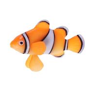 POPETPOP Artificial Clownfish Aquarium Decoration Floating Fish Tank Ornament Realistic Swimming Fish Plastic Aquarium Accessory for Home and Office