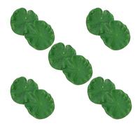 POPETPOP Artificial Leaves 10pcs Realistic Green Foam Material Practical and Sturdy Floating Leaf for Fish and Pool Decoration for Pond Decoration and Performance Use