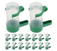 POPETPOP Automatic Bird Water Feeder Cups Wide Compatibility 16pcs Easy to Assemble for Small Bird Cage Setups Compatible with Budgie and Cockatiel