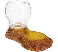 POPETPOP Automatic Crawler Waterer for Turtle Lizard Resin Design with Large Capacity Water Bowl for Reptile Landscaping Terrarium Accessory