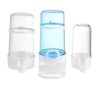 POPETPOP Automatic Pet Bird Water Feeder Bowls Plastic Material 3pcs with Smoothly Polished Surface and Easy Refilling Color for Parrots and Larks for Cage Use