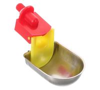 POPETPOP Automatic Stainless Steel Poultry Waterer Bird Water Cup for Chickens Ducks Quails - Metal Animal Drinking Bowl Suitable for Farm and Backyard Use