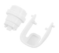 POPETPOP Automatic Toothpaste Dispenser Pump and Push Rod Replacement Kit with Silicone and Plastic Construction, Wall-Mount Toothpaste Squeezer Parts for Bathroom