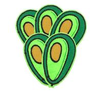 POPETPOP Avocado Iron on Patches 5pcs Green Fruit Embroidered Appliques with Polyester Thread Fabric for Easy Application on Jackets, Pants, Backpacks, DIY Clothing Decorative Accessories