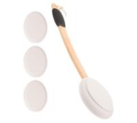 POPETPOP Back Lotion Applicator Set with Non-Slip Handle, Shower Sponge Brush with 3 Replacement Heads for Even Application of Body Cream and Sunblock on Back