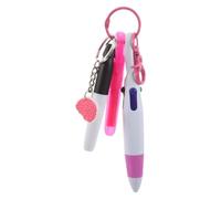POPETPOP Back to School Nurse Accessories for Work Ballpoint Pen Keychain Set with Lightweight Metal and Silicone Creative Design, Including Mini Highlighters and Ballpoint Pens
