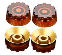 POPETPOP Bass Guitar Volume Tone Control Caps 4Pcs Replacement Knobs for Electric Guitar Use