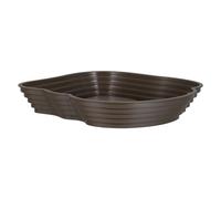 POPETPOP Bathing Pool and Feeding Dish Terrarium Accessory Reptile Ergonomic Pvc Water Bowl with Ramp, 9.45in Preventing Splashes and Leaks for Turtles and Geckos for Indoor Use