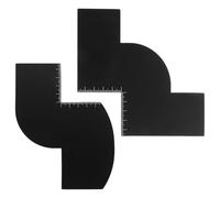POPETPOP Beard Trimming Guide 2Pcs Hair Enhancement Card Facial Hair Shaping Template with S-Shaped and W-Shaped Hairdressing Design Cards for Barbers