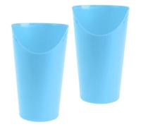 POPETPOP Bedridden Water Bottle Nosey Cup 2Pcs with Comfortable Grip for Elderly Care Adult Adaptive Cups Blue Rehabilitation Drinking Mug Spill Proof