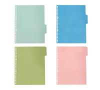 POPETPOP Binder Dividers 10 Sets B5 26-Hole Insertable with 40Pcs Colourful Index Tabs for Office Filing and Student Notebooks Random Color