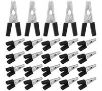 POPETPOP Bird Cage Accessories with Compact Design and Polished 20pcs Black Iron Parrot Cage Safety Clips for Secure Lock Suitable for Parrot and Other Bird Door Clamp