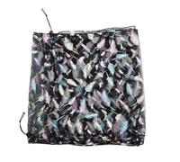 POPETPOP Bird Cage Cover Mesh Net with Elastic Cord Plumage Design, Splash-proof Black Gauze Protector for Small to Medium Birdcages (height 40cm, Circumference 150-300cm), Suitable