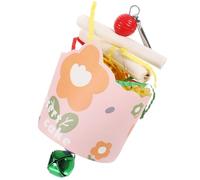 POPETPOP Bird Chew Paper Colorful 7x16cm Hanging Parrot Cage Accessory for Biting and Foraging Play Random Color