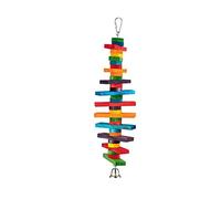 POPETPOP Bird Chewing Toys 2pack Parrot Toy Blocks and Strings Parrot Bite Toy Safe Sturdy for Parrots Parakeets Small Birds