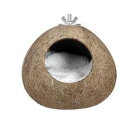 POPETPOP Bird Nest Coconut Shell Simulation Birdhouse Bird Hut Breeding Place Hideout for Parrots Hamster Small Animals(No Blanket
