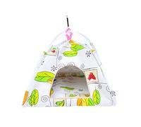 POPETPOP Bird Nest House Hanging Hammock Bed Hut Tent Toy for Hamster Parrot Macaw Eclectus Parakeet Cockatiels Cockatoo Lovebird- Size L