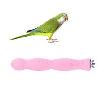 POPETPOP Bird Perch Natural Wood Claw Stick 8.39 Inch with Metal Wing Nut Secure Attachment for Nail Grinding Beak Maintenance Cage Accessories for Small Medium Large Birds