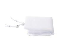 POPETPOP Birdcage Net Cover Elastic Cord, White Mesh Bird Cage Airy Cover 34cm Height, 100-200cm Circumference Stretchy Skirt for Birdcage Dust Protection and Night Use