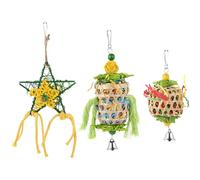 POPETPOP Birds Parrot Bite Toy 3pcs Polyester Wear Resistant