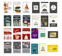 POPETPOP Birthday Greeting Cards with Envelopes, Paper Material, Mixed Styles Including Simple and Chic Designs, for Birthday Party Greetings and Celebrations