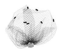 POPETPOP Black Funeral Hair Clip with Large Mesh Veil and Flocked Dots, Women’s Hairpin for Mourning Occasions and Daily Styling, Elegant Bobby Pin Hair Accessory